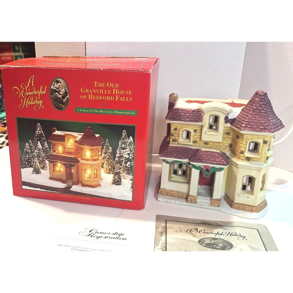 Old Granville House Bedford Falls Its A Wonderful Life Porcelain Village 1993
